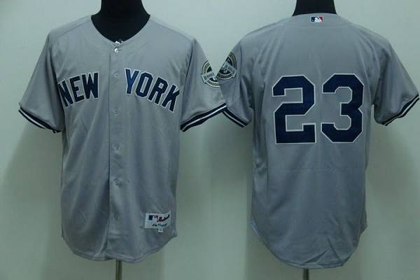 Yankees #23 Don Mattingly Stitched Grey MLB Jersey - Click Image to Close
